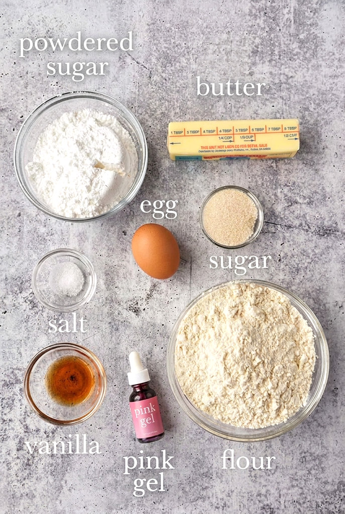 Mexican Pink Cookies Ingredients